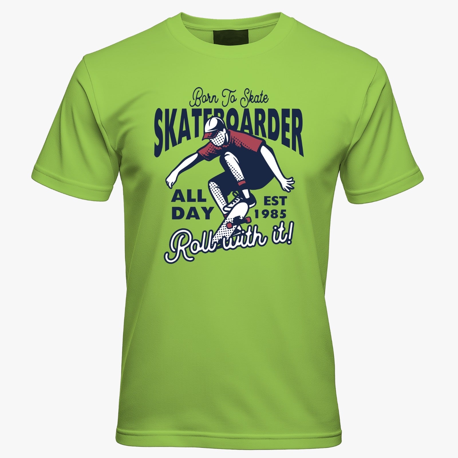 Born to Skate – Retro Skateboarder Graphic Tee