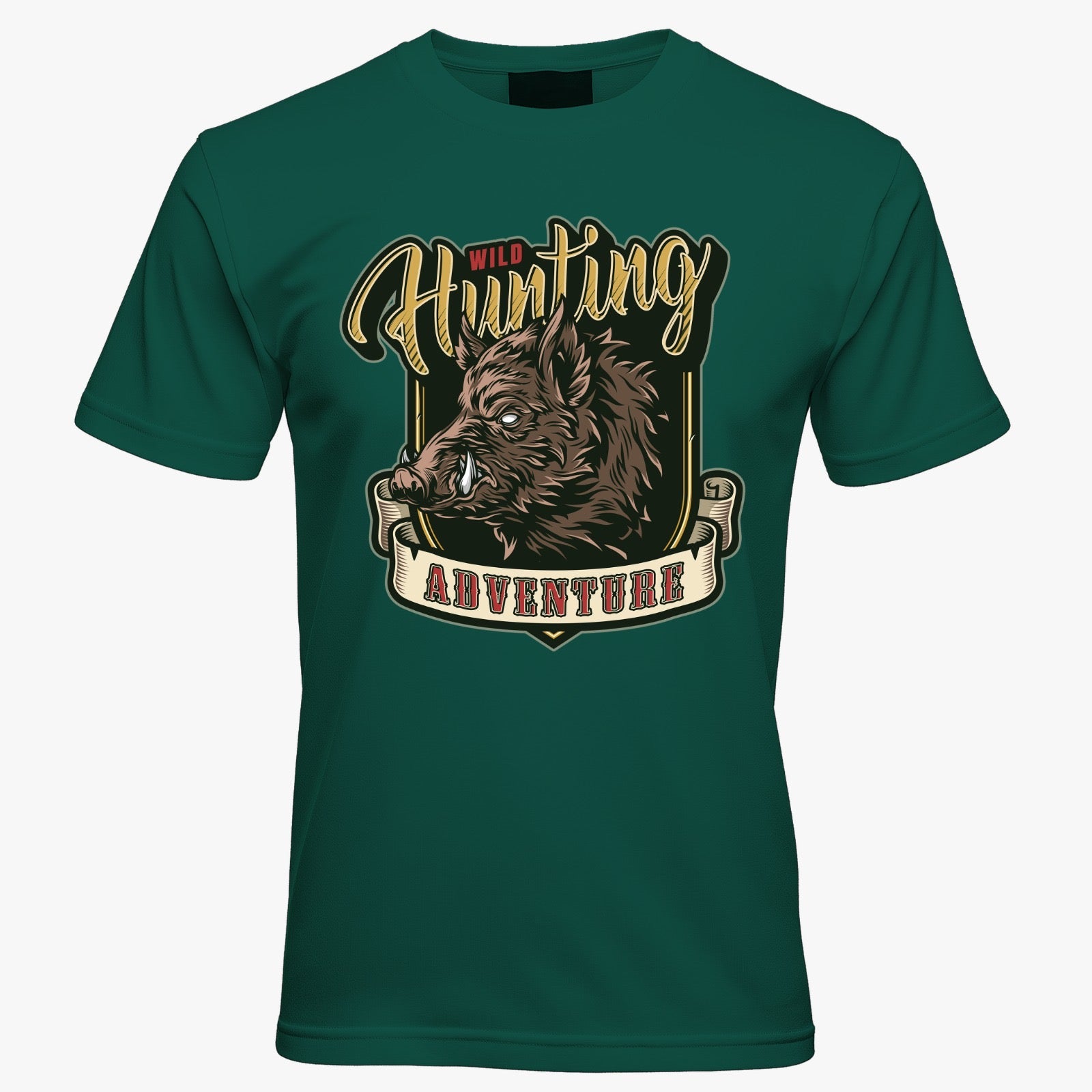 Wild Hunting Adventure – Boar Graphic Men’s T-Shirt